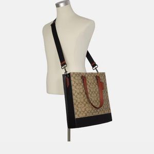 Graham Structured Tote In Colorblock Signature Canvas